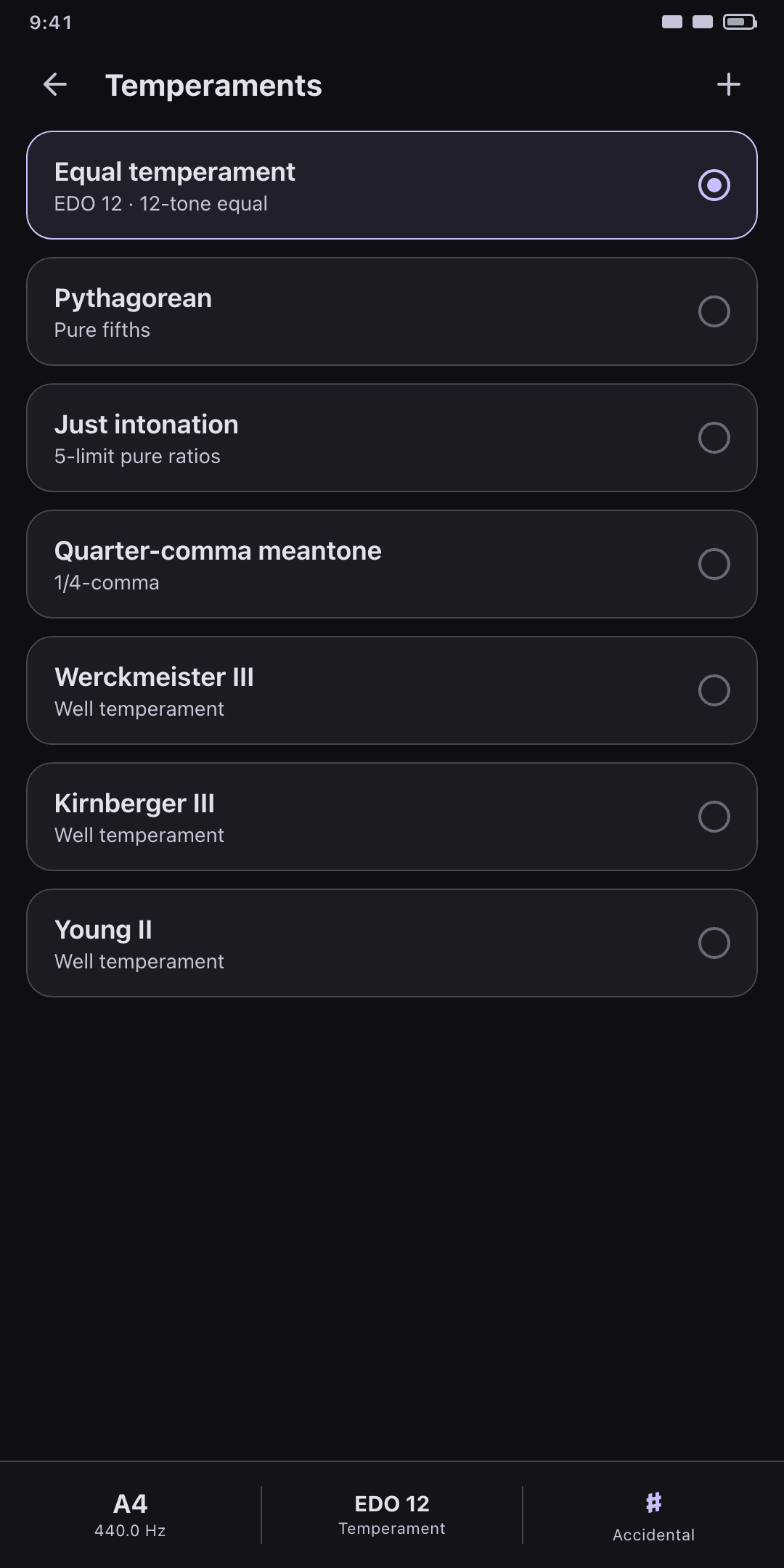 Temperaments